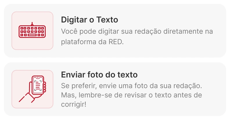 Interface de envio de redação